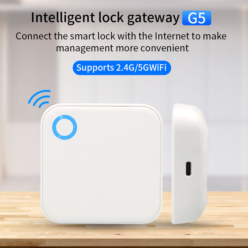 Smart Home Door Lock - 2,4G + 5G TTLOCK WIFI Gateway