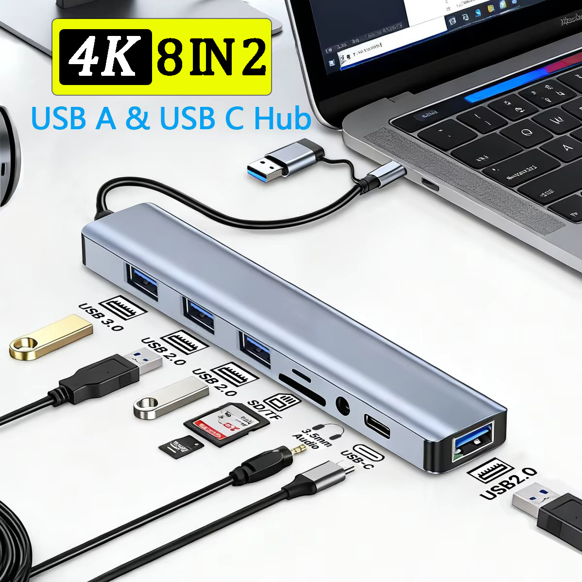 Smart Home Hub 2 - Hub USB C 8 en 2,