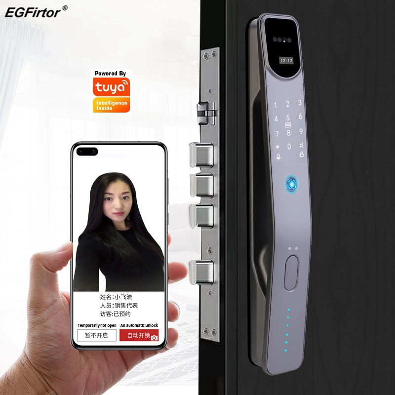Tuya-cerradura electrónica int - Smart Home Door Lock reseña y precio