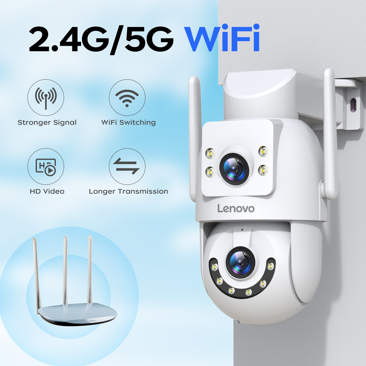 Lenovo-cámara HD PTZ para exte - Smart Home Camera Ezviz reseña y precio