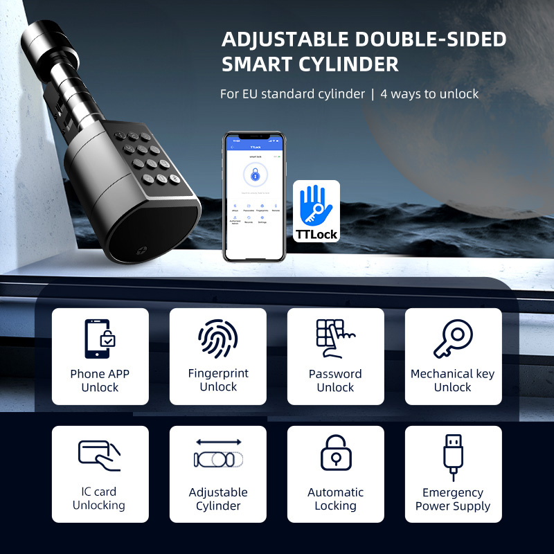 Cerradura de puerta cilíndrica - Smart Home Door Lock reseña y precio